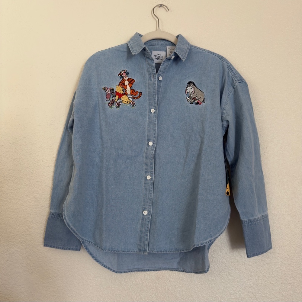 Disney Winnie the Pooh and Pals Denim Shirt for Women size XS - Picture 2 of 9